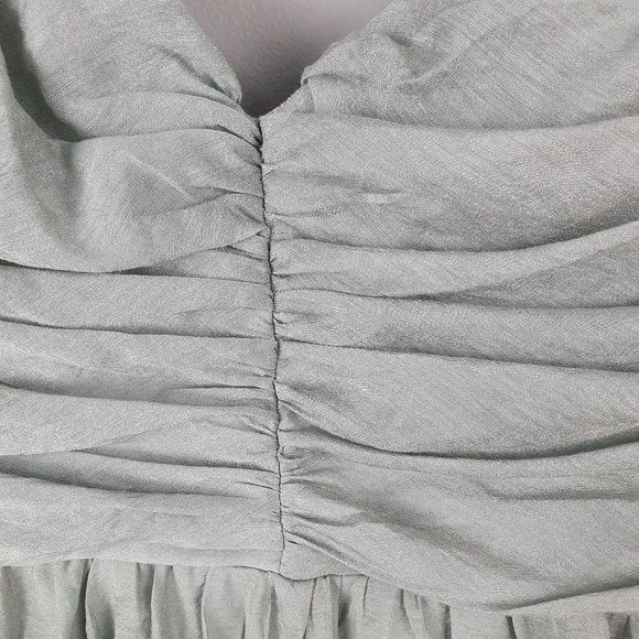 ANGEL BIBA Flowy Romper Low Back Spaghetti Strap Sage Green Women's‎ Size 10 - Picture 9 of 9